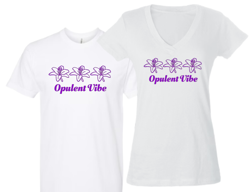 Lily with Stem Opulent Vibe Short Sleeve T-Shirt