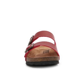 MM Red Soft Cork Double-Strap Sandals