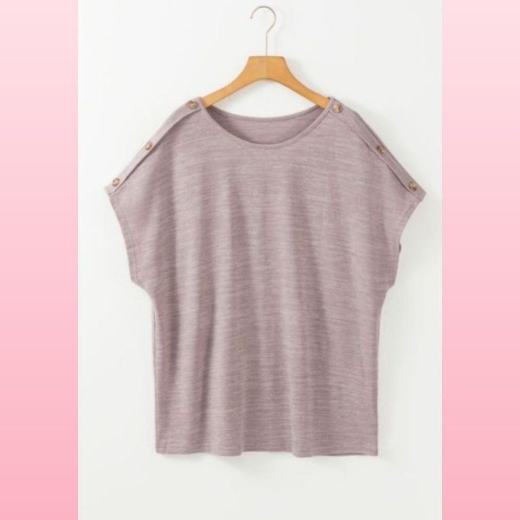 Plus Size Boho Batwing Sleeve Top - Button Detail | Opulent Vibe