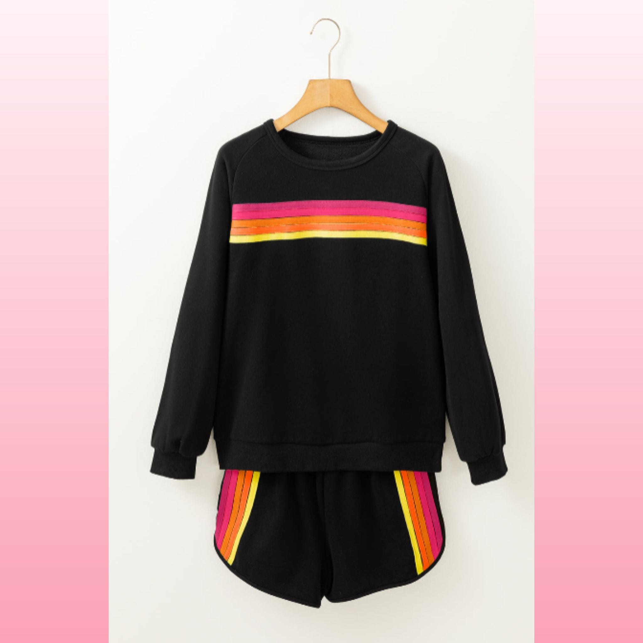Black Pullover and Shorts Set – Comfy Chic Loungewear | Opulent Vibe