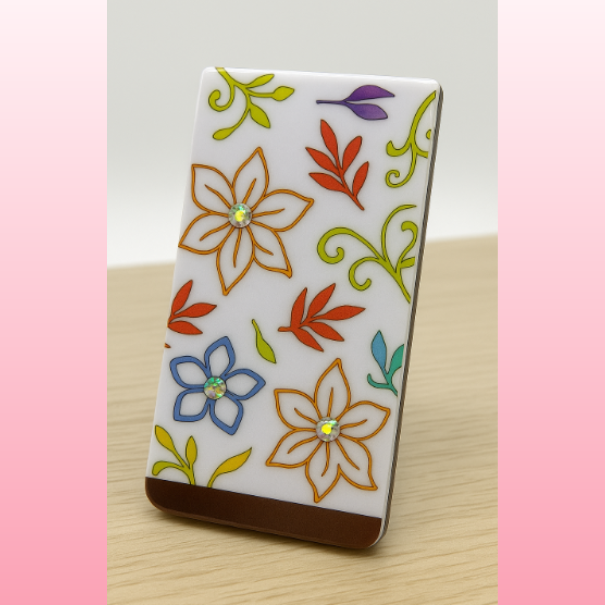 Floral Crystal Accent Magnetic Bookmark | Opulent Vibe