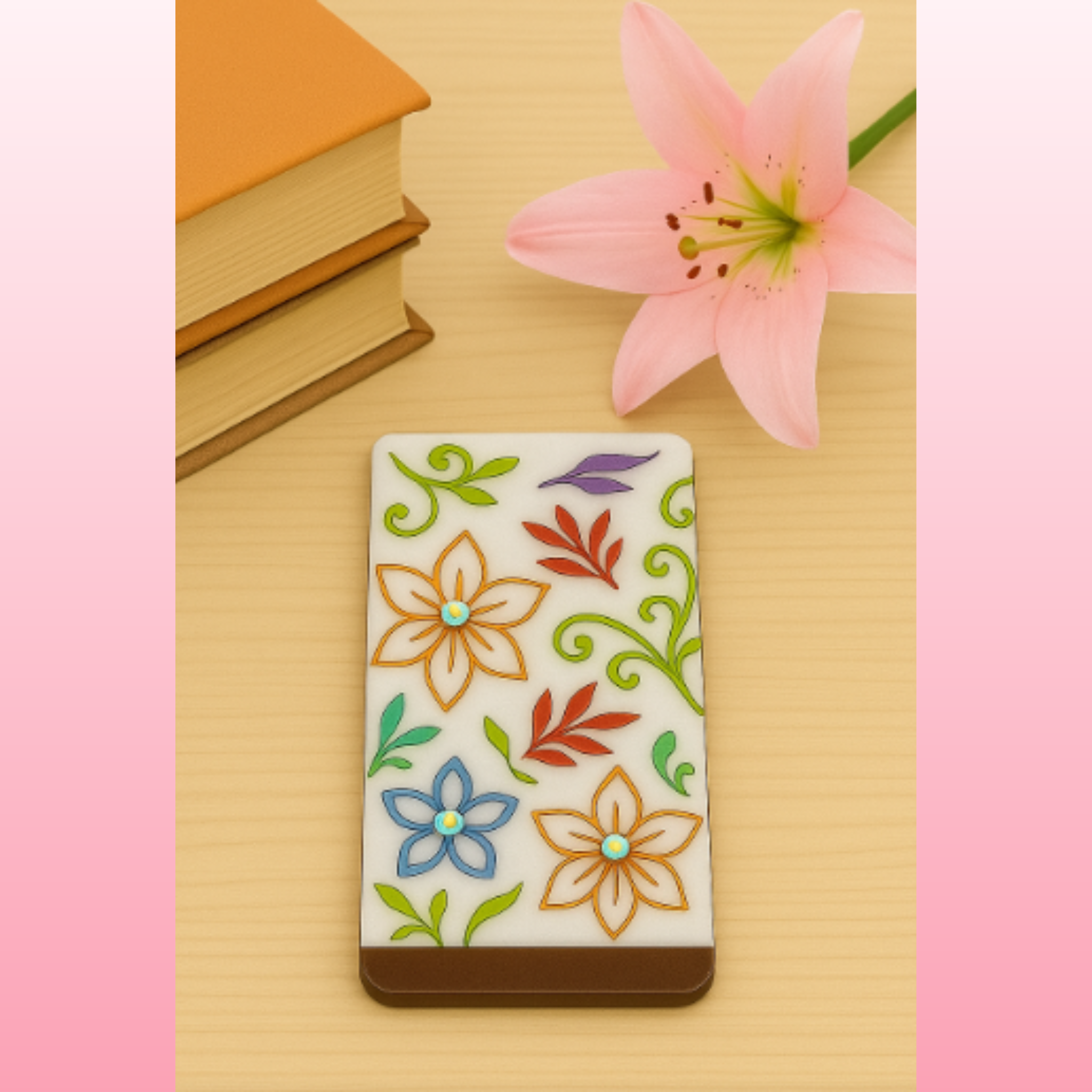 Floral Crystal Accent Magnetic Bookmark | Opulent Vibe