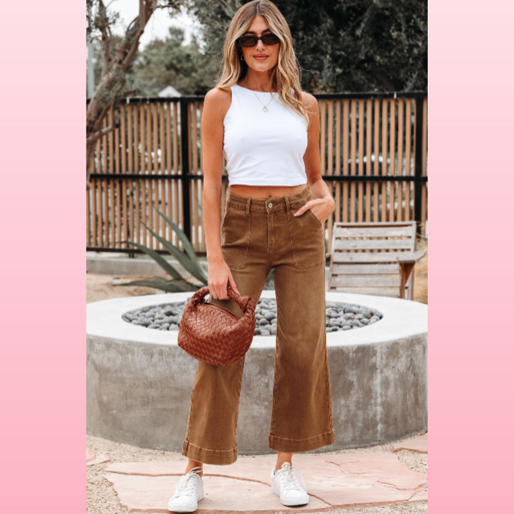 Breen Cropped Wide Leg Jeans – Boho Denim | Opulent Vibe