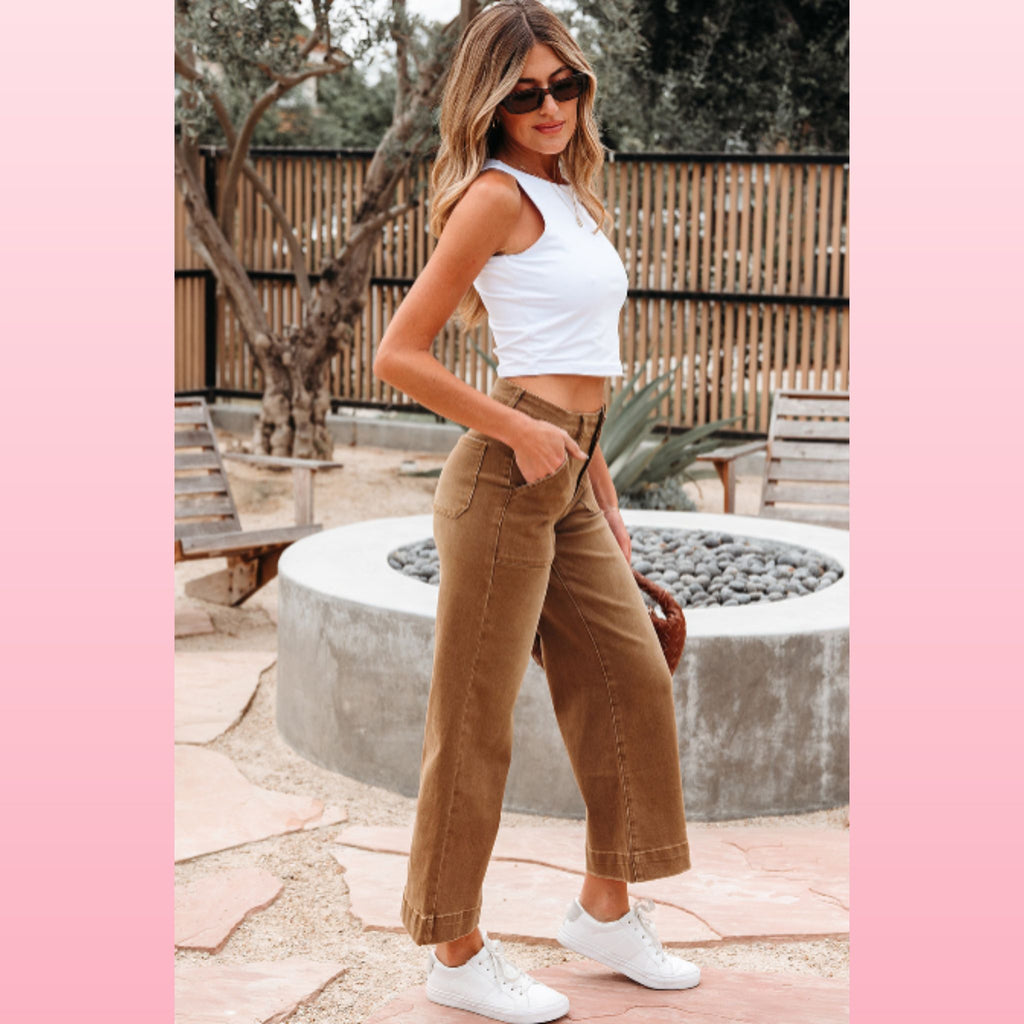 Breen Cropped Wide Leg Jeans – Boho Denim | Opulent Vibe