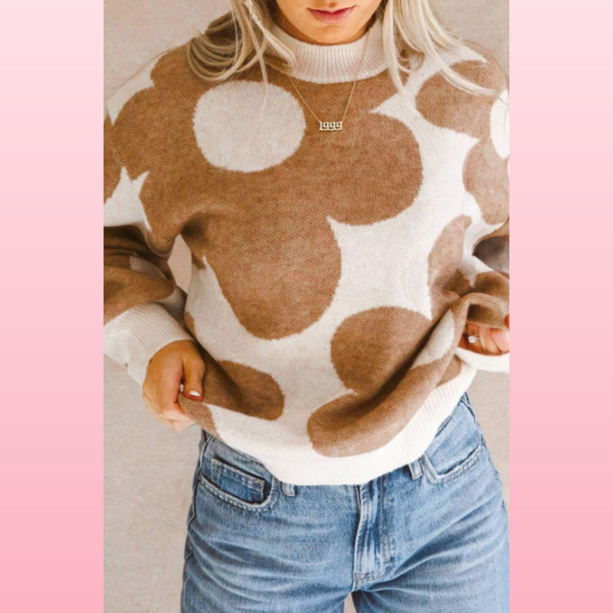 Flower Pattern Drop Shoulder Sweater | Opulent Vibe