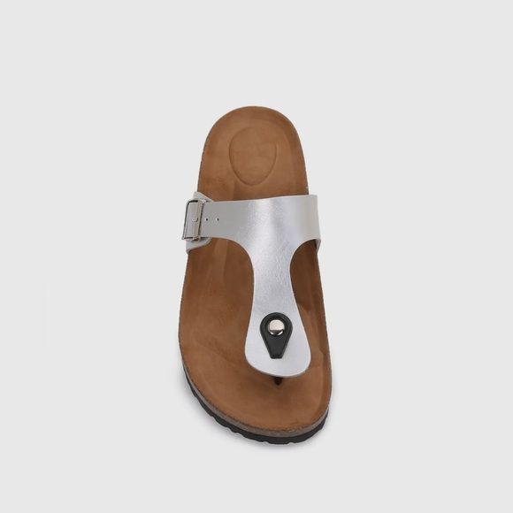 MM Silver or Gold Soft Cork T-Strap Sandals