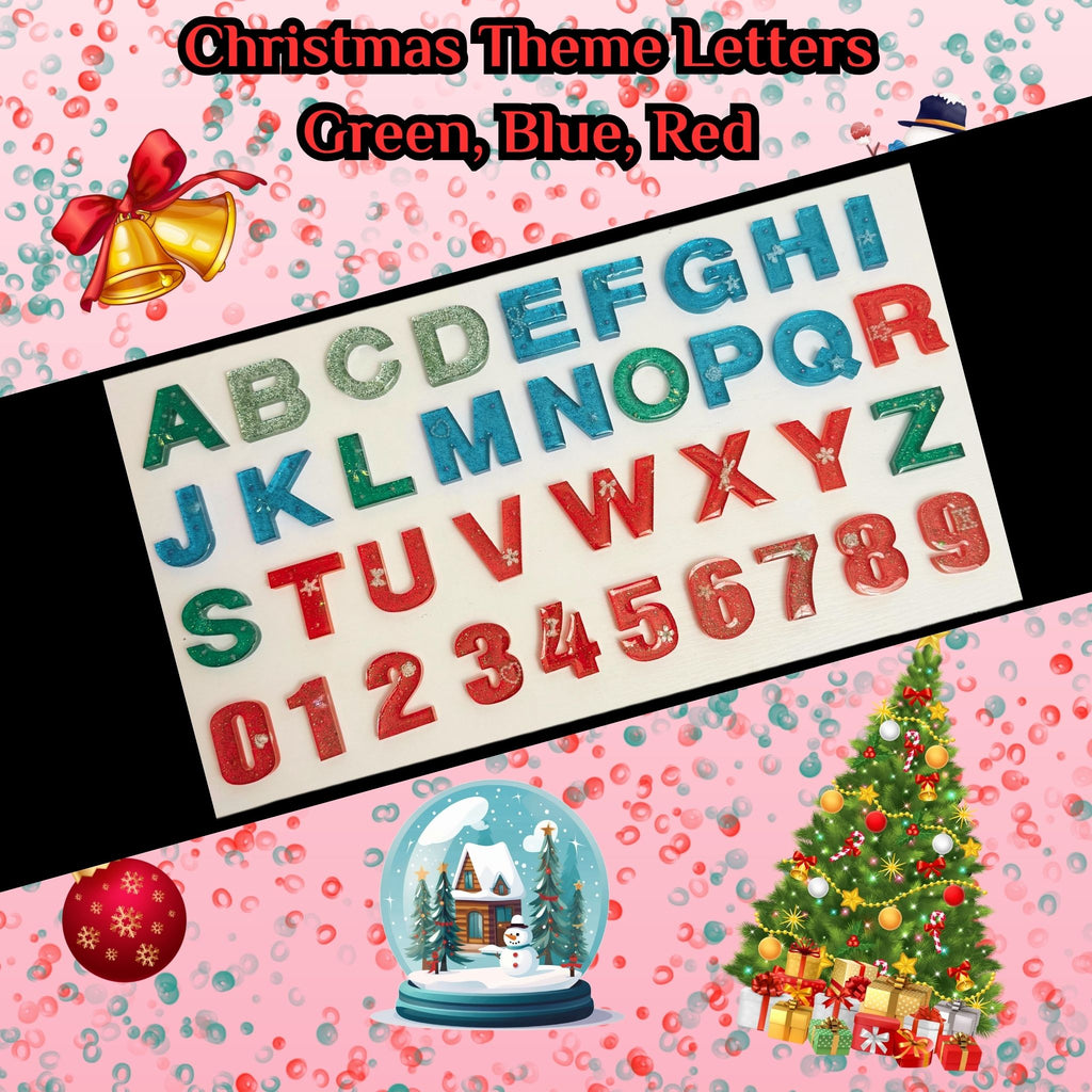 CharmLetter Keychains Green – Christmas Theme | Opulent Vibe