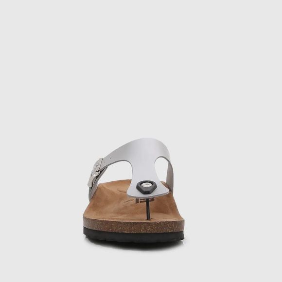 MM Silver or Gold Soft Cork T-Strap Sandals
