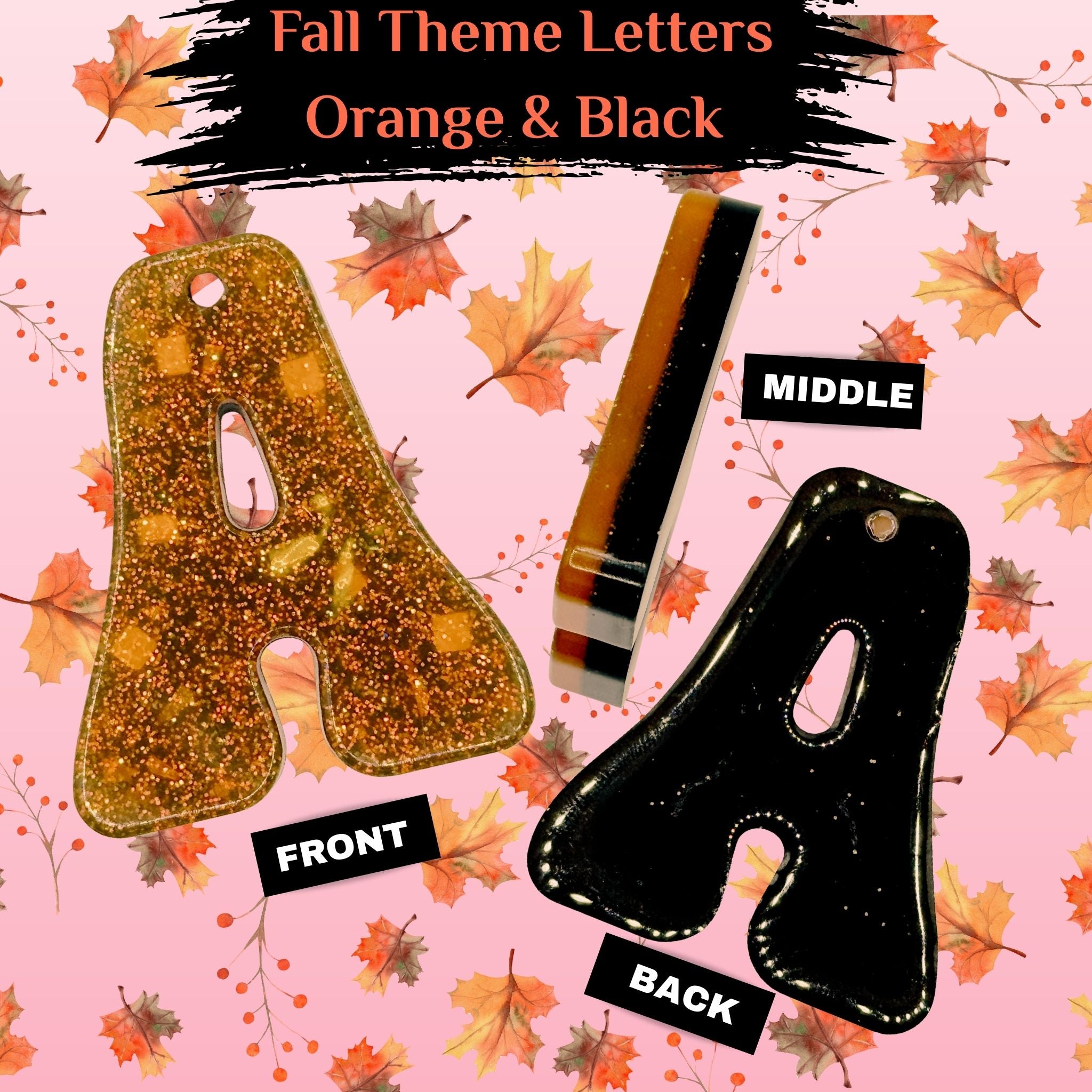 CharmLetter Keychains Orange – Fall Theme | Opulent Vibe