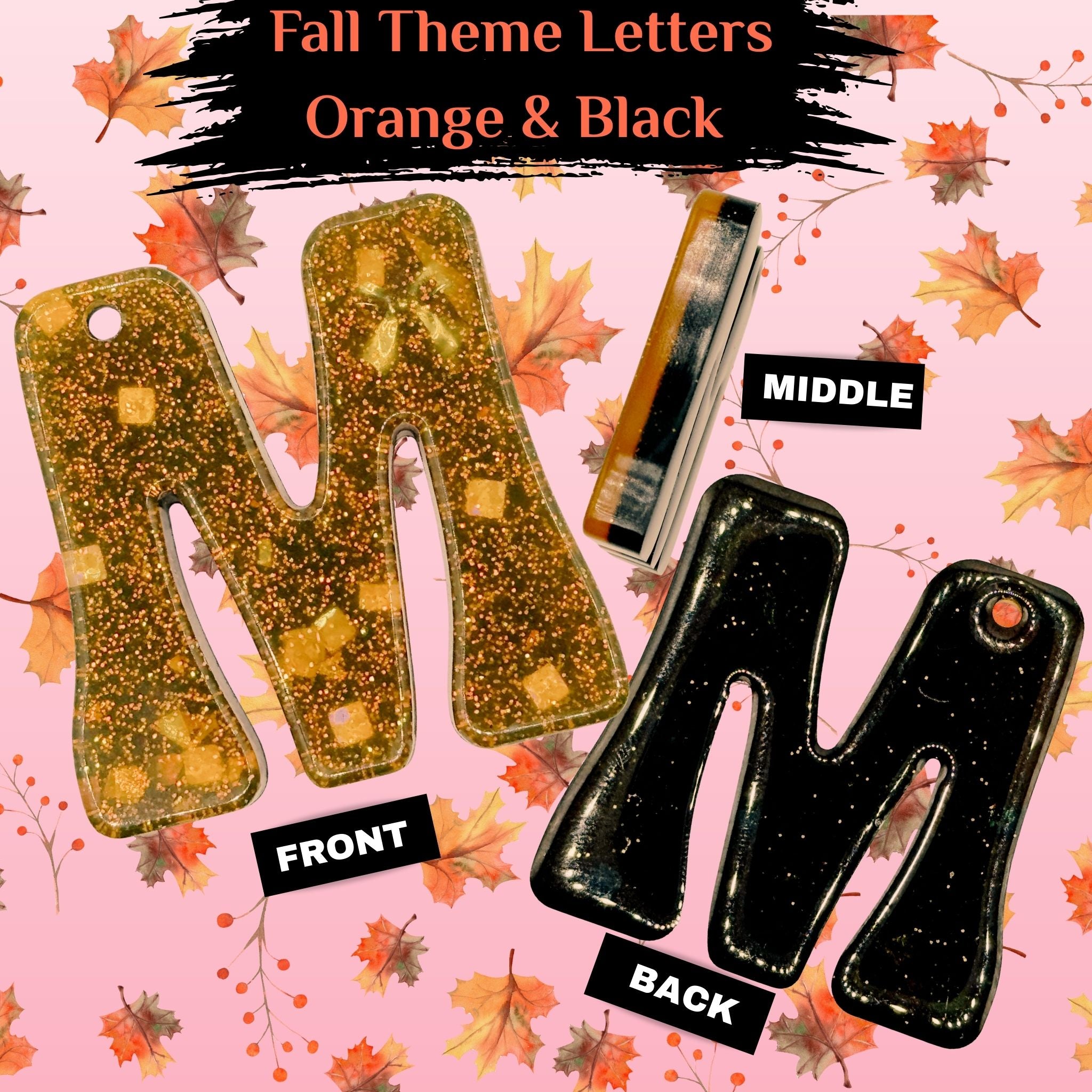 CharmLetter Keychains Orange – Fall Theme | Opulent Vibe
