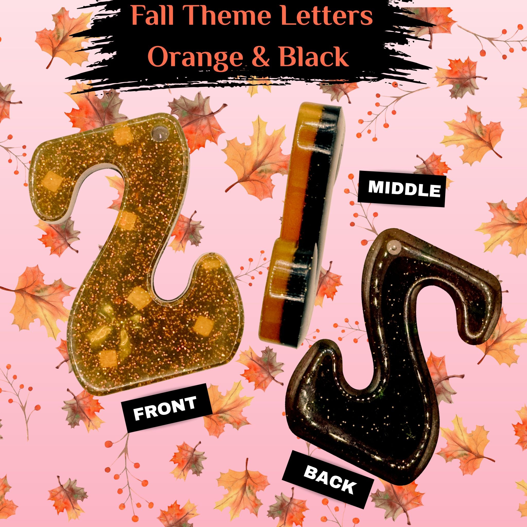 CharmLetter Keychains Orange – Fall Theme | Opulent Vibe