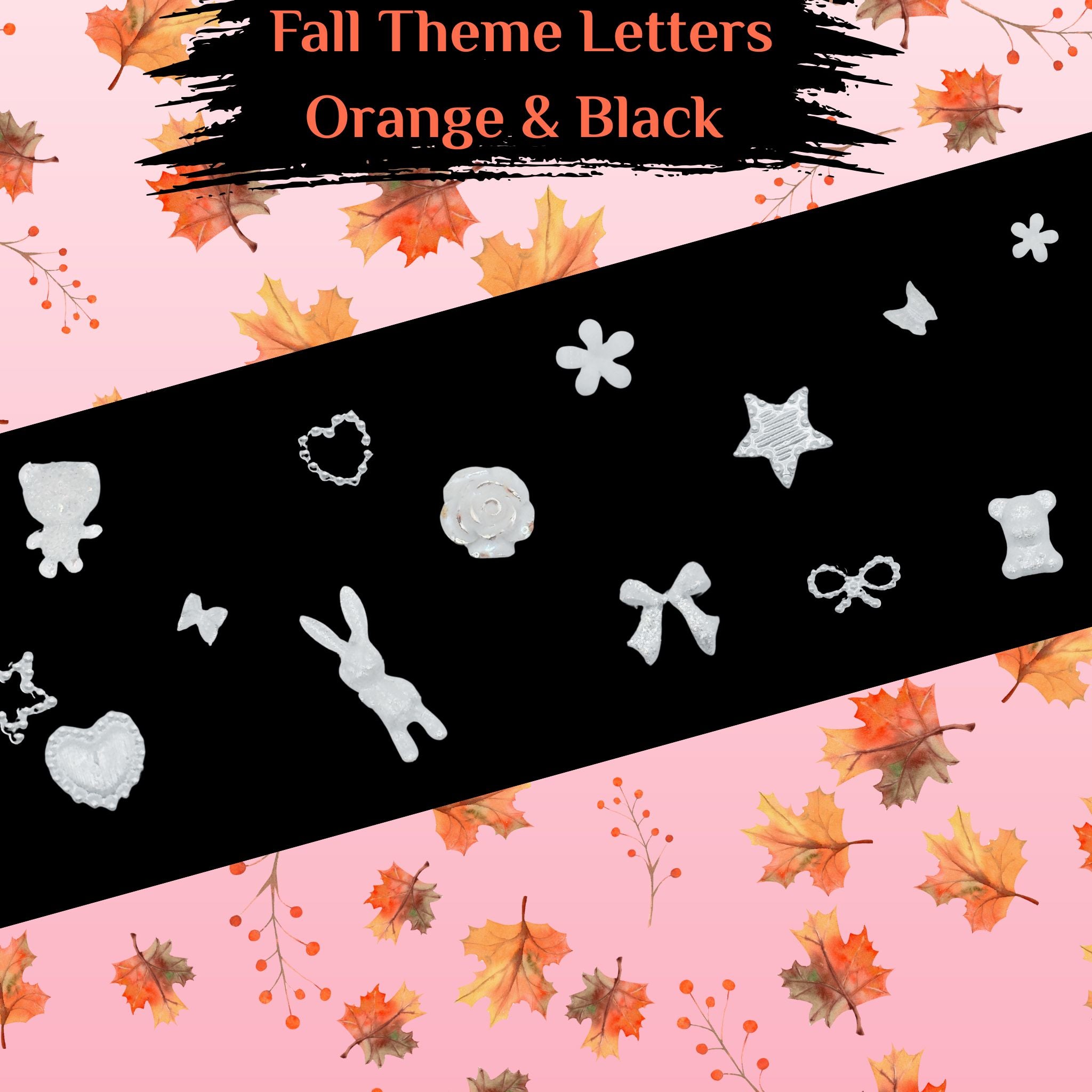 CharmLetter Keychains Orange – Fall Theme | Opulent Vibe