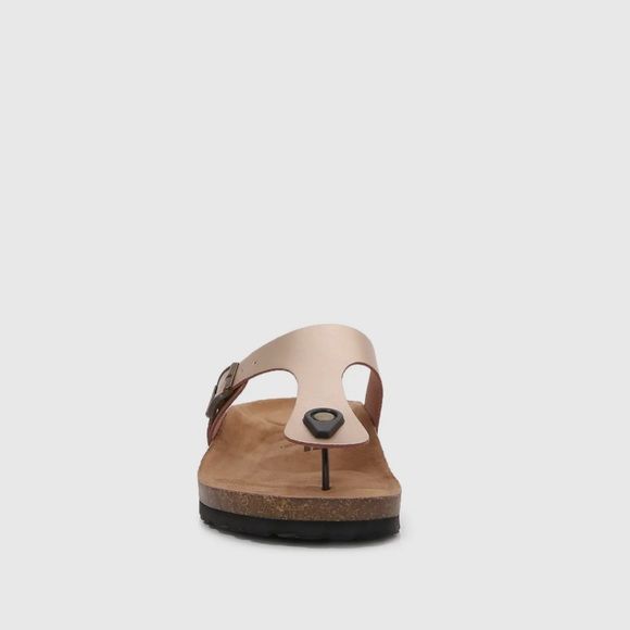 MM Silver or Gold Soft Cork T-Strap Sandals