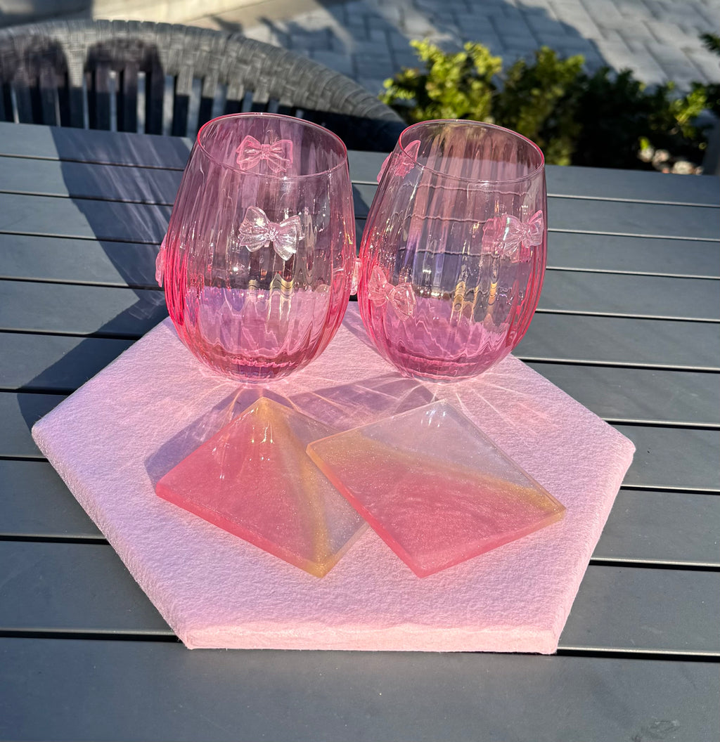 Bloom & Vibe Duo Coasters Square | Opulent Flow Series Episode #001