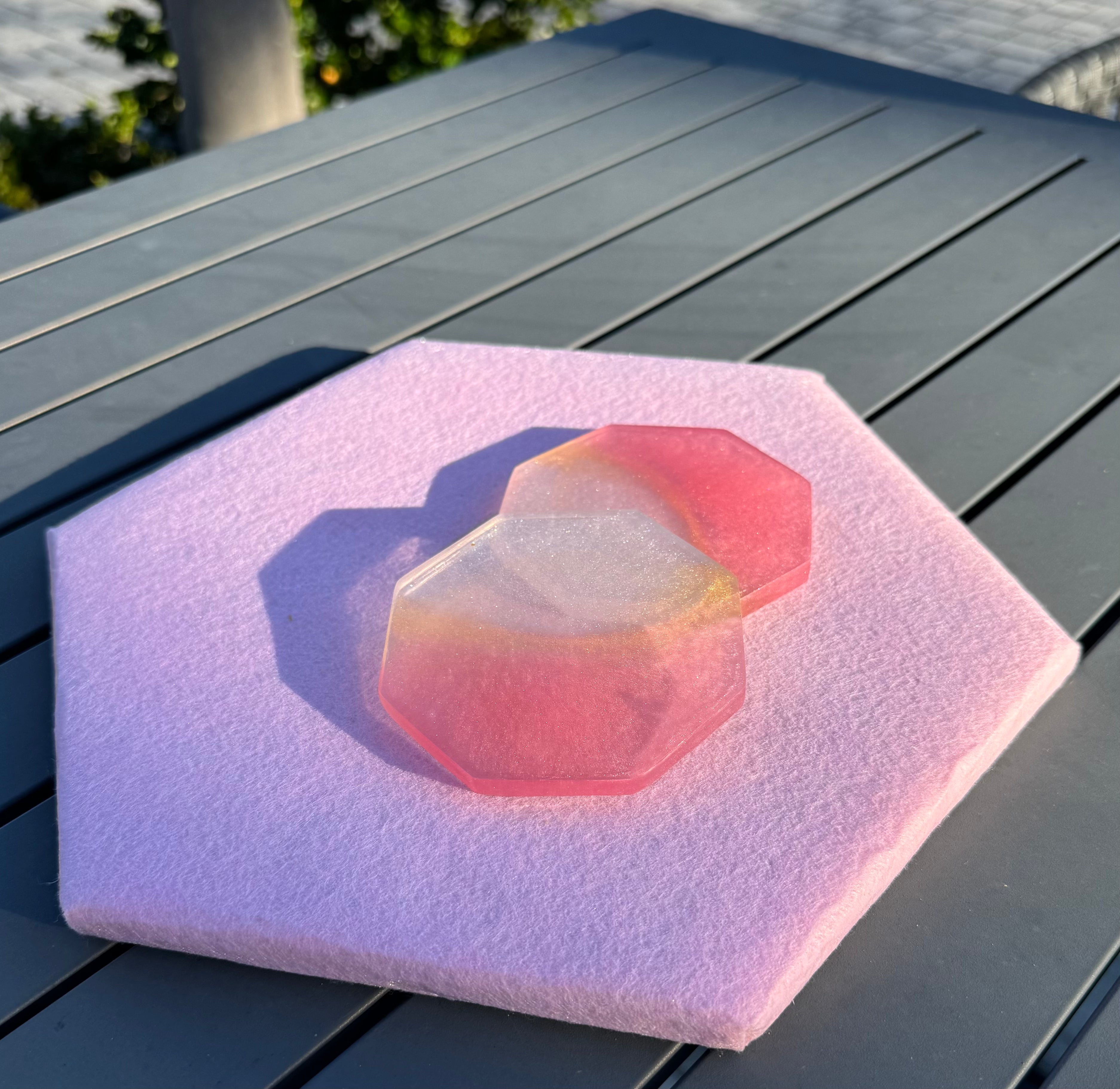 Bloom & Vibe™ Duo Coasters Octagon | Opulent Flow Series™ Episode #001