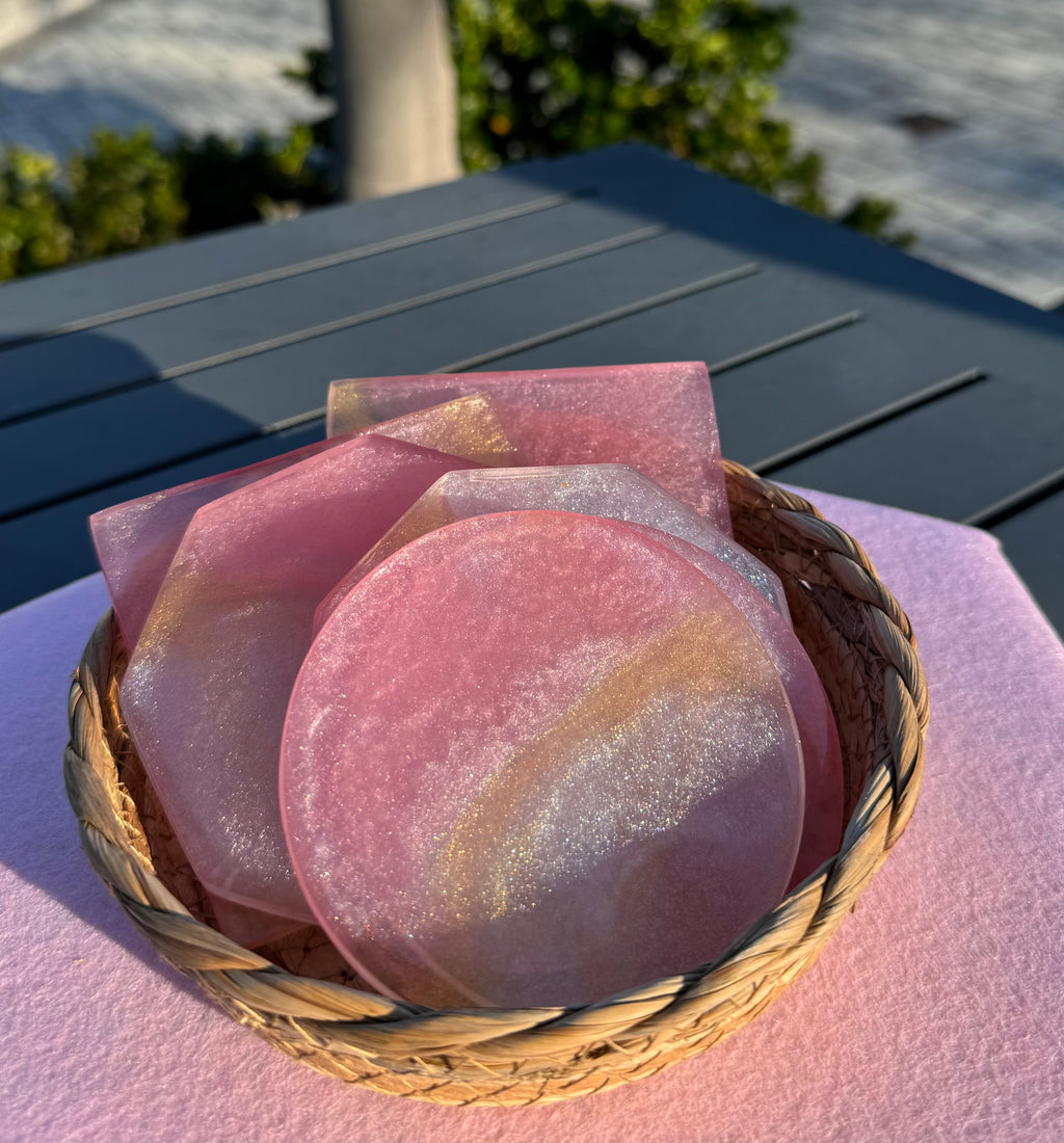 Bloom & Vibe Duo Coasters Round | Opulent Flow Series Episode #001