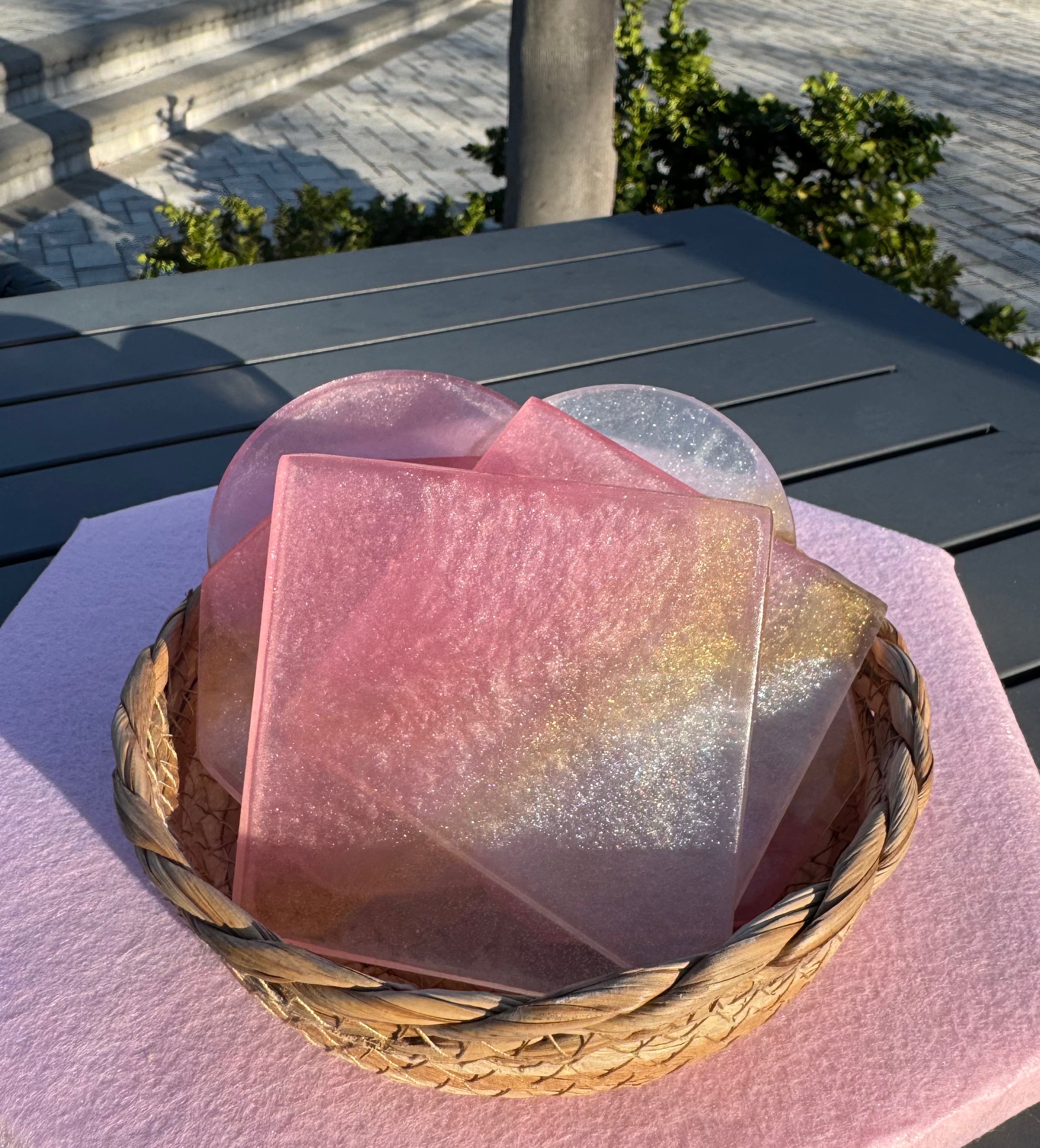 Bloom & Vibe™ Duo Coasters Square | Opulent Flow Series™ Episode #001