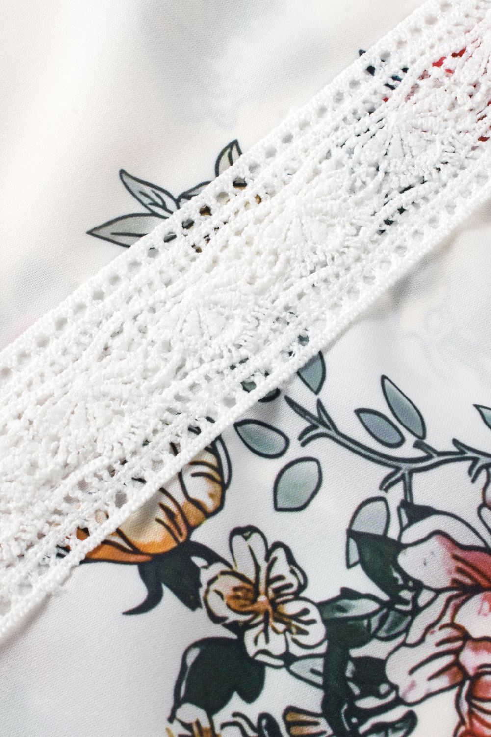 Boho Floral Lace V-Neck Top - Romantic & Flowy | Opulent Vibe