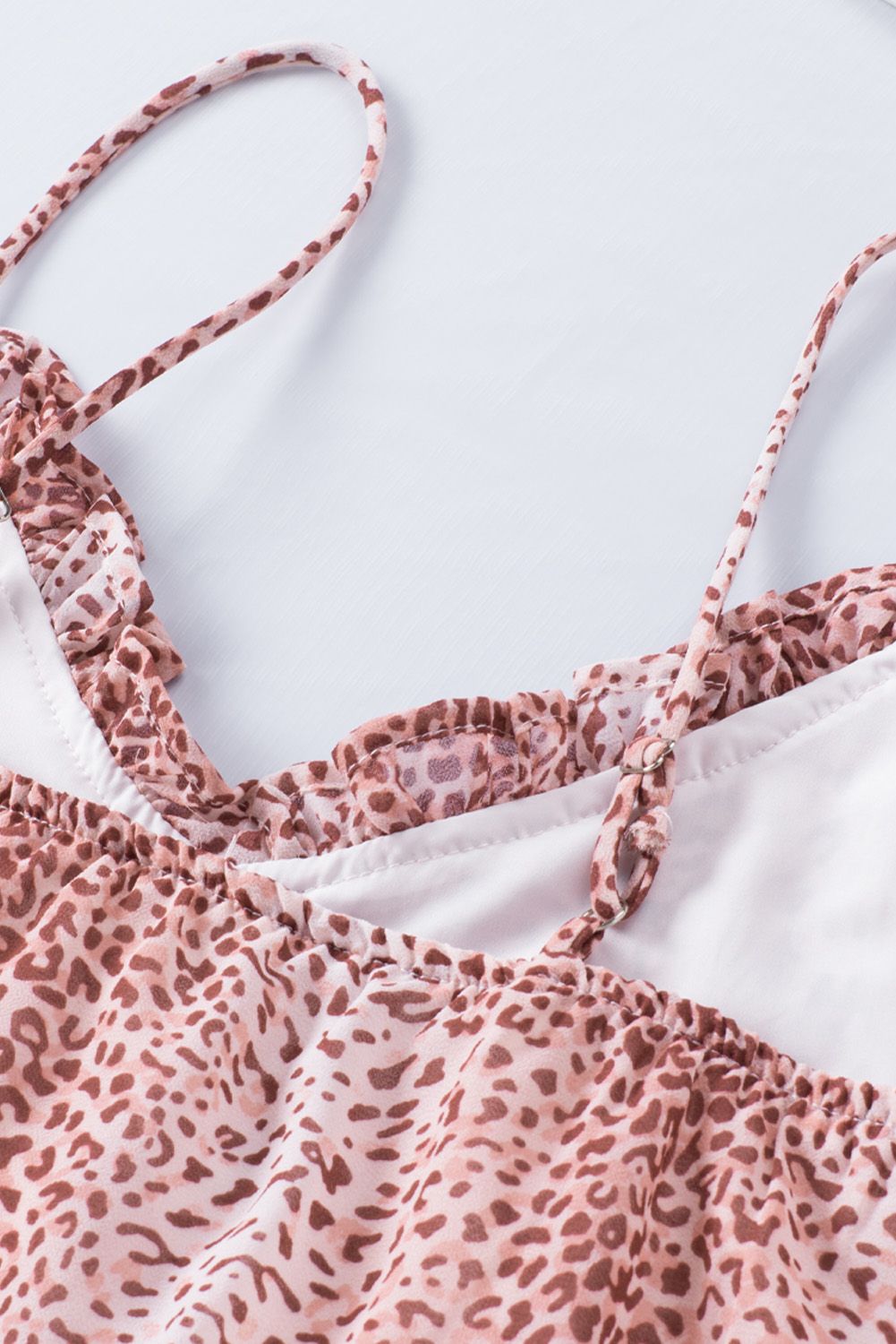 Pink Cheetah Print Boho Blouse - Spaghetti Strap Tank | Opulent Vibe
