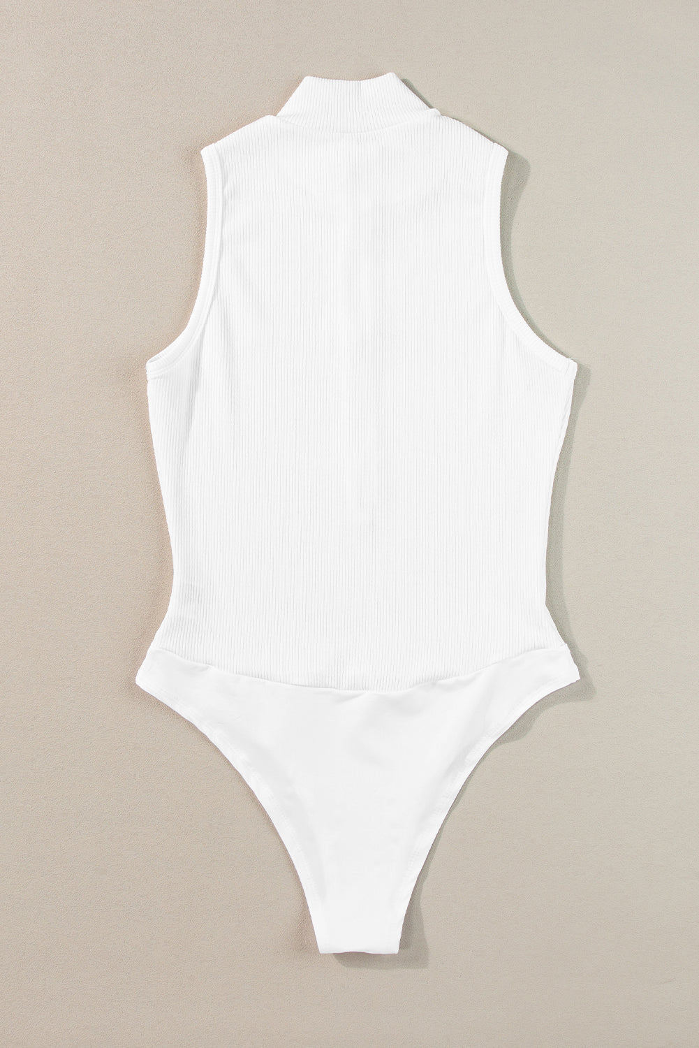Mock Neck Zip Bodysuit - Sleeveless Boho Layering Essential | Opulent Vibe