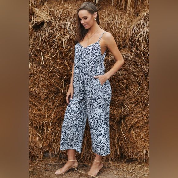 Leopard Print Adjustable Jumpsuit - Boho One-Piece Outfit | Opulent Vibe