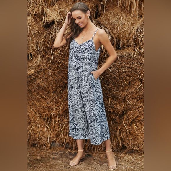 Leopard Print Adjustable Jumpsuit - Boho One-Piece Outfit | Opulent Vibe