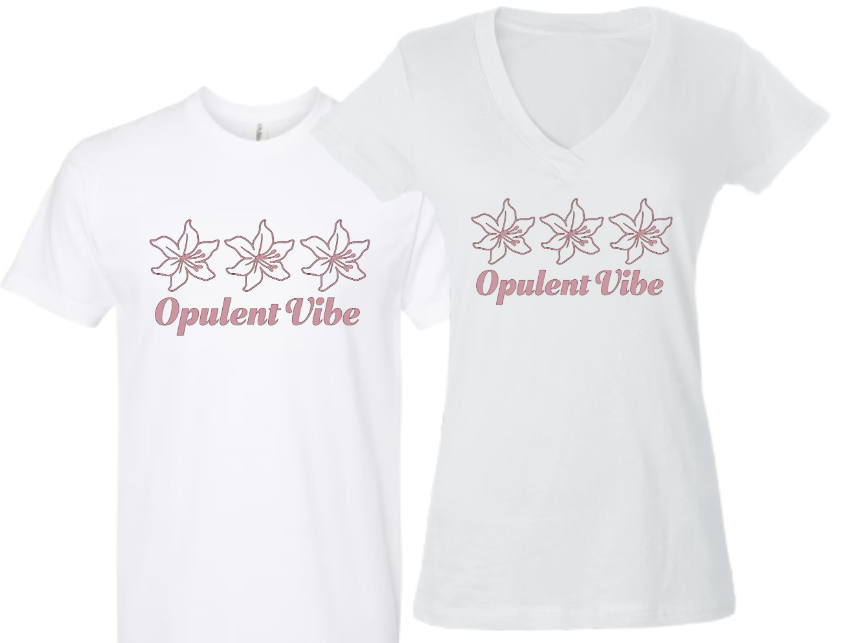 Lily Logo Boho T-Shirt - Opulent Vibe Graphic Tee | Opulent Vibe