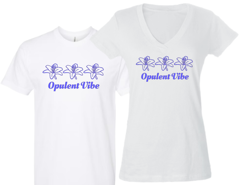 Lily Stem Logo Boho T-Shirt - Opulent Vibe Graphic Tee | Opulent Vibe