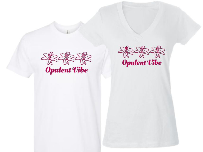 Lily Stem Logo Boho T-Shirt - Opulent Vibe Graphic Tee | Opulent Vibe