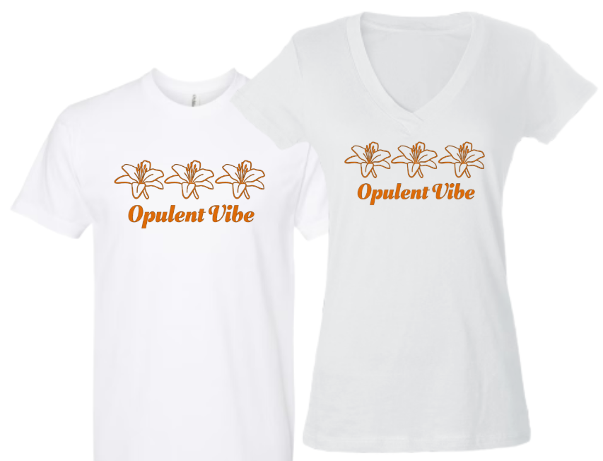 Lily Stem Logo Boho T-Shirt - Opulent Vibe Graphic Tee | Opulent Vibe